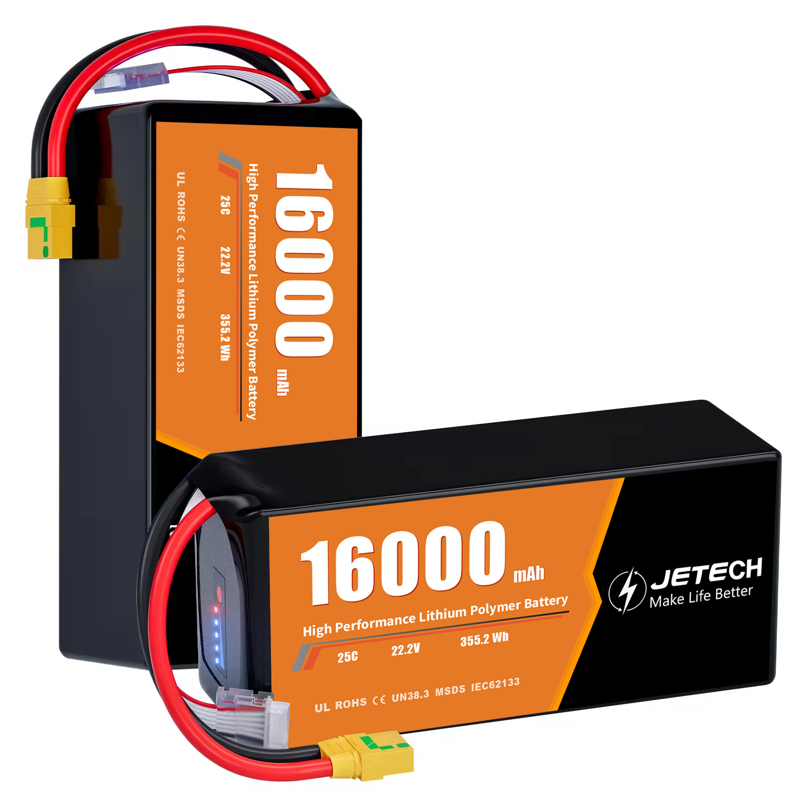 10C, 20C, 30C, 60C, 11.1V, 22.2V, 14.8V 16000mAh 16Ah Long Running Time NCM Lithium Polymer Battery For UAV device